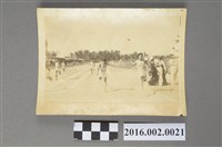 藏品(張星賢代表滿州隊回台參加台中水源地體育場舉行的首屆「三外地對抗賽」比賽照片)的圖片