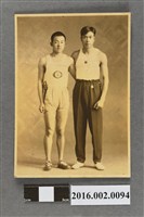 藏品(張星賢任職滿鐵時期代表滿州隊回台參加首屆「三外地對抗賽」與台中選手合照)的圖片