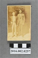 藏品(張星賢就讀早稻田大學時期與何慶賢於台中中央書局前合照)的圖片