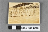 藏品(張星賢代表早稻田大學田徑部遠征朝鮮、滿州比賽與參賽隊員於撫順運動場合照)的圖片