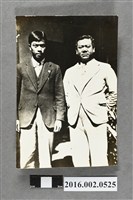 藏品(張星賢就讀早稻田大學時期利用寒假回台擔任巡迴教練與楊肇嘉於台中合照)的圖片