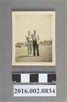 藏品(張星賢擔任台灣田徑隊副總領隊遠征菲律賓與黃建選手於馬尼拉黎沙運動場合照)的圖片