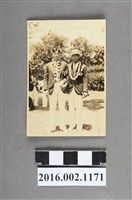 藏品(張星賢就讀早稻田大學時期代表日本參加第十屆洛杉磯奧運與隊友於檀香山日本選手歡迎會場合照 )的圖片