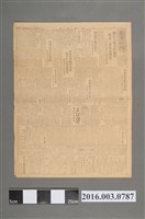 藏品(《臺灣新報》民國34年10月22日)的圖片