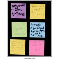藏品(六張寫著支持者的留言便利貼 )的圖片