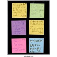 藏品(六張寫著支持者的留言便利貼 )的圖片