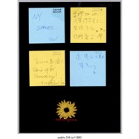 藏品(四張寫著支持者的留言便利貼 )的圖片