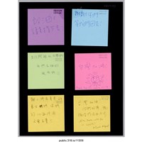 藏品(六張寫著支持者的留言便利貼 )的圖片