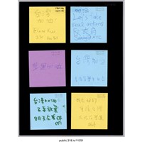 藏品(六張寫著支持者的留言便利貼 )的圖片