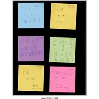 藏品(六張寫著支持者的留言便利貼 )的圖片