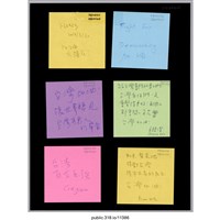 藏品(六張寫著支持者的留言便利貼 )的圖片