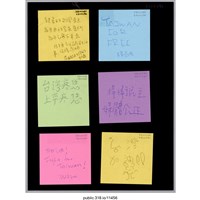 藏品(六張寫著支持者的留言便利貼 )的圖片