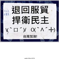 藏品(「退回服貿」標語 )的圖片