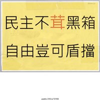 藏品(「民主不茸黑箱」標語 )的圖片