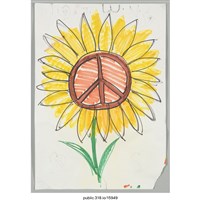 藏品( 手繪太陽花繪畫 )的圖片