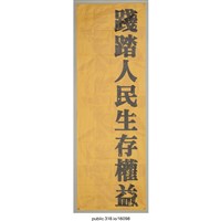 藏品(「踐踏人民生存權益」布條 )的圖片