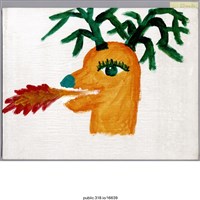 藏品(鹿頭繪畫 )的圖片