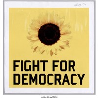 藏品(「FIGHT FOR DEMOCRACY」標語 )的圖片