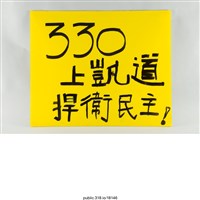 藏品(「330上凱道捍衛民主！」標語 )的圖片