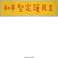 藏品(「和平堅定護民主」布條 )的圖片