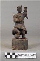 藏品(木雕招財童子像)的圖片