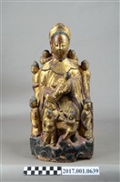 藏品(木雕金花娘娘像)的圖片