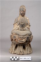 藏品(木雕觀世音菩薩像)的圖片