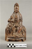 藏品(木雕觀世音菩薩像)的圖片