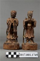 藏品(木雕善財龍女像組)的圖片