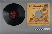 藏品(古倫美亞公司發行日語專輯《桃花綻放時節》10吋蟲膠唱片與封套)的圖片