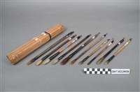 藏品(毛筆與毛筆捲簾組)的圖片