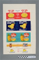 藏品(T and P等鳳梨罐頭外銷商標)的圖片