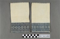 藏品(白棉布十字繡壽字紋飾褲組)的圖片