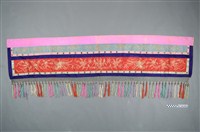 藏品(張捷繡製鳳鳥紋床眉簾)的圖片