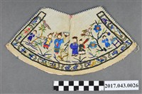 藏品(肚兜口袋花鳥人物紋刺繡片)的圖片