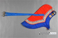 藏品(紅藍雙色鑲祿字帽花風帽)的圖片