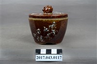 藏品(醬釉山水紋蓋罐)的圖片
