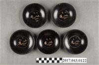 藏品(黑地蒔繪風景紋茶托組)的圖片