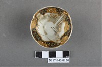 藏品(清水燒清陶園日式青花描金花鳥紋酒杯)的圖片