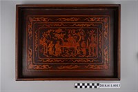 藏品(臺南北勢橫街陳瑞寶製茄苳入石榴技法製作木盤)的圖片