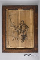 藏品(林登貴繪原住民女性祖先畫及畫框)的圖片