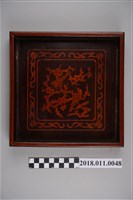 藏品(臺南北勢橫街陳瑞寶製茄苳入石榴技法製作木盤4)的圖片