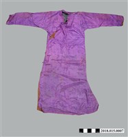 藏品(紫綢地花葉紋緹花男長袍)的圖片