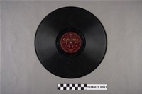 藏品(臺灣古倫美亞唱片公司發行編號80037《二簧：徐母罵曹(上)、徐母罵曹(下)》蟲膠唱片)的圖片