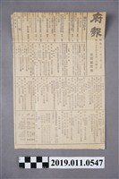 藏品(台灣總督府報登載有關產婆資格測驗的公告剪報)的圖片