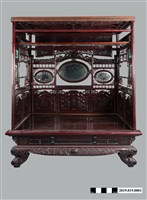 藏品(黑漆八腳紅眠床)的圖片