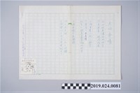 藏品(柯旗化詩作〈人肉市場〉複寫稿)的圖片