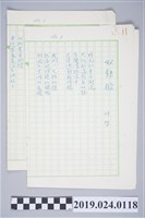 藏品(柯旗化詩作〈奴隸船〉複寫稿)的圖片