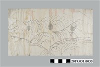 藏品(濁水溪上游聚落與道路手繪地圖)的圖片