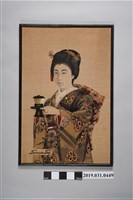 藏品(FORMOSA TEA 絨布茶葉持燈婦女海報)的圖片